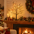 Glowing Red Berry Tree Lamp - Christmas Berry Twig Tree Light Decor - image 1