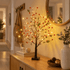 Glowing Red Berry Tree Lamp - Christmas Berry Twig Tree Light Decor - image 2