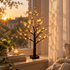 Gold Berries & Leaves Tree Lamp - Modern Sculptural Table Light Decor - image 2